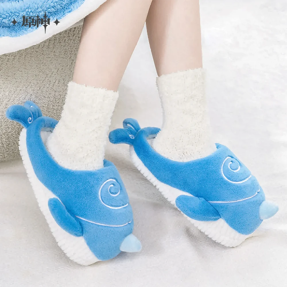 [OFFICIAL MERCHANDISE] Tartaglia’s Whale Monoceros Caeli Fluffy Home Slippers (Early December)