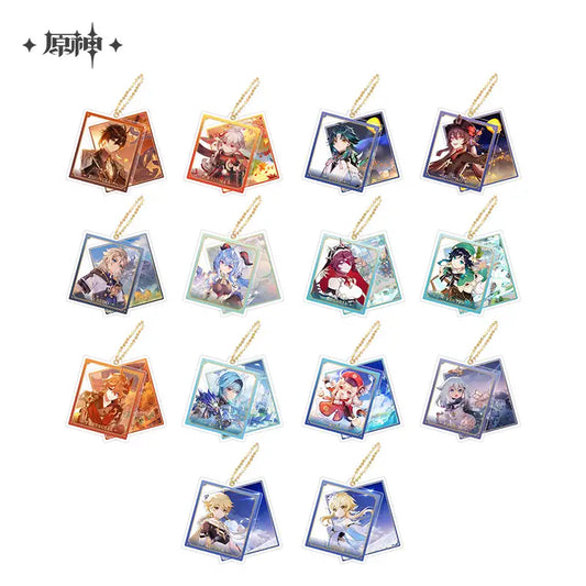 [OFFICIAL MERCHANDISE] Genshin Impact Theme Character Double Layer Acrylic Keychain Vol. 1